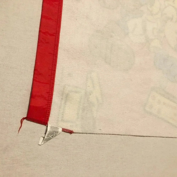 Vintage Disney Mickey Mouse Goofy At Work Construction Blanket Polyester Acrylic - Picture 15 of 16